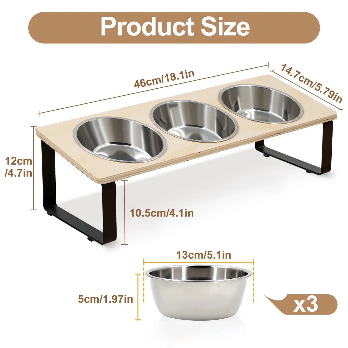 Steel Bowls with Stand