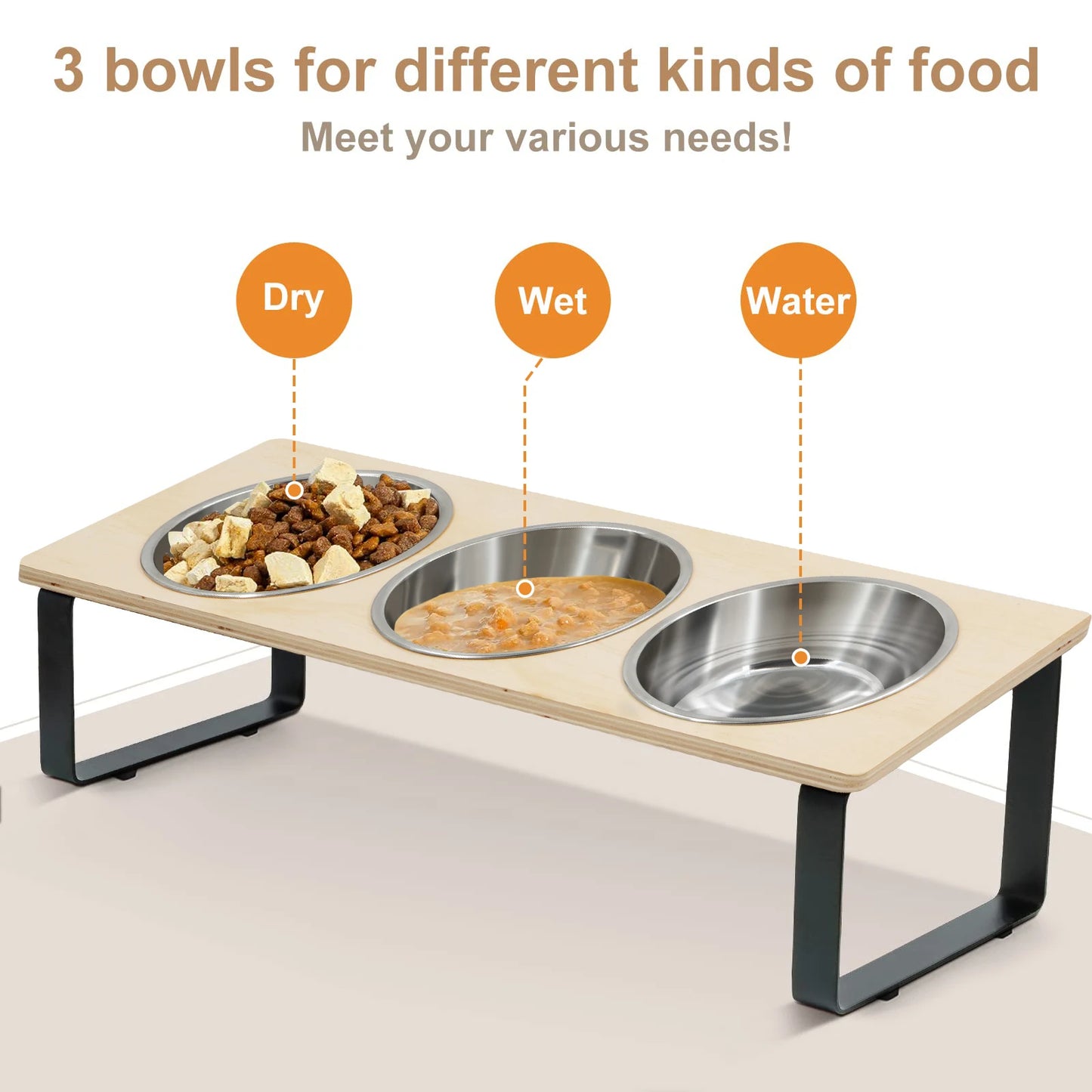 Steel Bowls with Stand